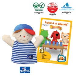 Patrick n Friends DVD Cartoon with Hand Puppet - Wayne